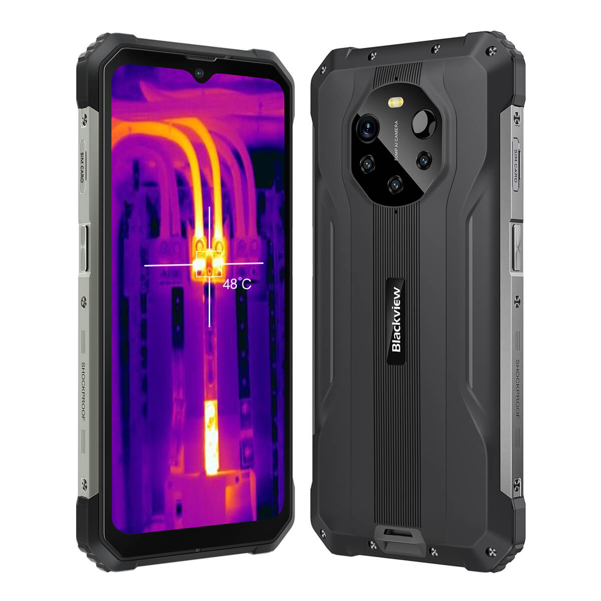 Blackview BL8800 Pro - Smartphone Robusto com Ecrã FHD+ de 6,58"; 8GB+128GB; Processador Octa-core MediaTek Dimensity 700; Câmara de 16MP+50MP; Bateria de 8380mAh