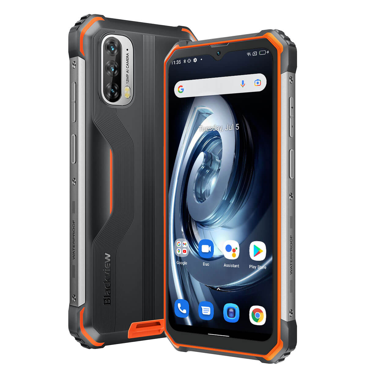 Blackview BV7100 - Smartphone Robusto com Ecrã FHD+ de 6,58"; 4GB+128GB; Processador Octa-core MediaTek Helio G85; Câmara de 8MP+12MP; Bateria de 13000mAh