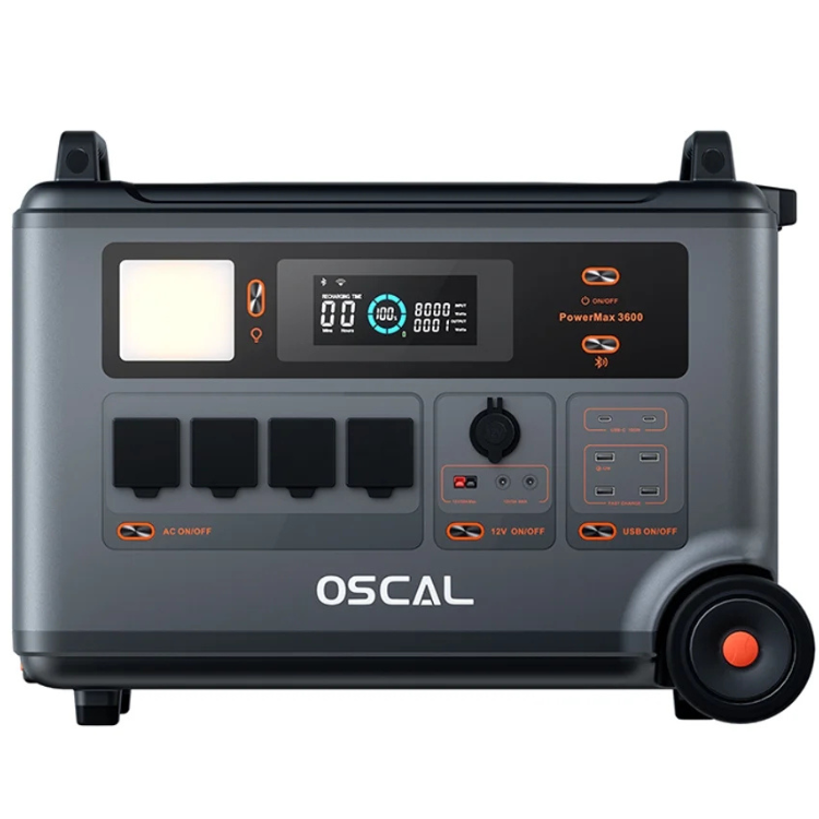 Power Station Portátil Robusta Blackview Oscal PowerMax 3600; Compatível com Painéis Solares