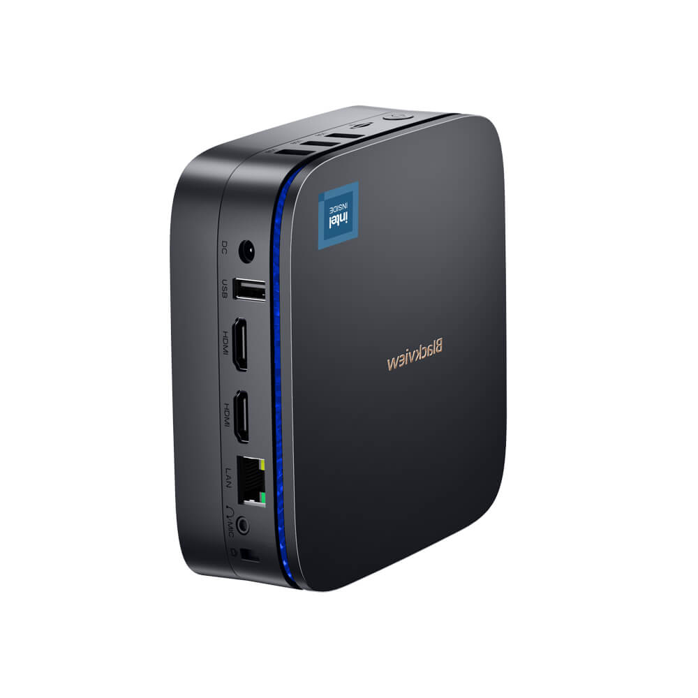 Blackview MP60 - Mini PC com Processador Celeron Intel N5095 16GB+512GB/1TB Windows 11 Pro 4K UHD Dual HDMI