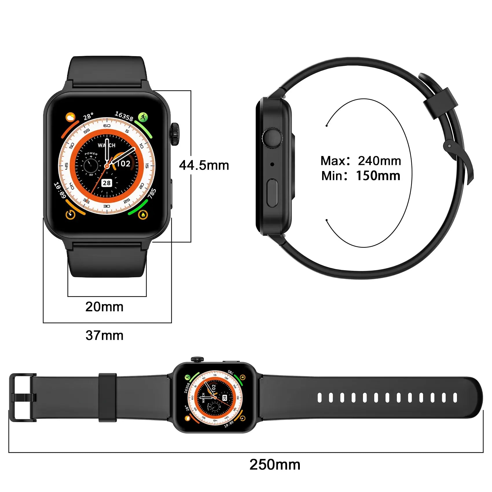 Blackview Smartwatch R30 Pro - Relógio Inteligente com Ecrã de 1,85"; Bateria de 280mAh